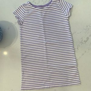 Gap Kids French Terry Lavender & White Striped Dress Girls size XL (12) GUC